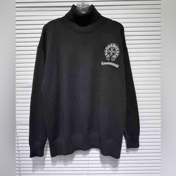 Chrome Hearts Black Turtleneck with White Emblem - Picture 1 of 6